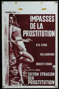 y608 SEITENSTRABE DER PROSTITUTION Belgian movie poster '67 sexy!