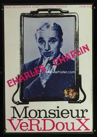 y225 MONSIEUR VERDOUX Czech 23x33 movie poster '74 Charlie Chaplin