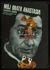 y226 MY BROTHER ANASTASIA Czech 23x32 movie poster '75 Vaca art!