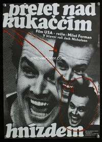 y197 ONE FLEW OVER THE CUCKOO'S NEST Czech 11x16 movie poster '75