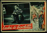 y101 BICYCLE THIEF #4 Italian 13x19 photobusta movie poster '48 De Sica