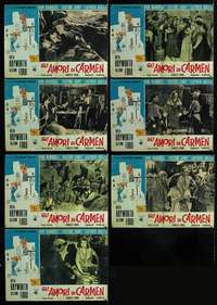 y116 LOVES OF CARMEN 7 Italian photobustas movie poster R60 Hayworth