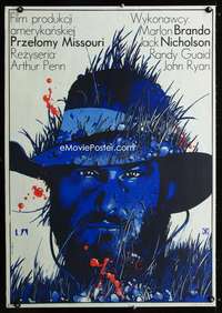 y291 MISSOURI BREAKS Polish movie poster '76 Nicholson by Swierzy!