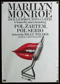 y304 SOME LIKE IT HOT Polish movie poster R87 sexy Walurrie art!