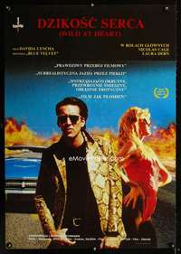 y312 WILD AT HEART Polish movie poster '90 David Lynch, Nicolas Cage