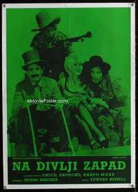 y642 GO WEST Yugoslavian movie poster '60sGroucho,Chico,Harpo Marx!