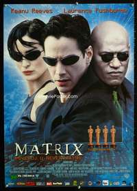 y658 MATRIX Yugoslavian movie poster '99 Keanu Reeves, Wachowski