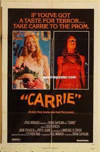 a064 CARRIE one-sheet movie poster '76 Sissy Spacek, Stephen King