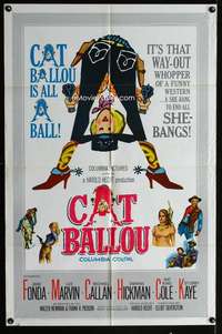 a065 CAT BALLOU one-sheet movie poster '65 classic Jane Fonda, Lee Marvin