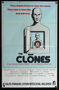 a079 CLONES one-sheet movie poster '73 Michael Greene, Gregory Sierra