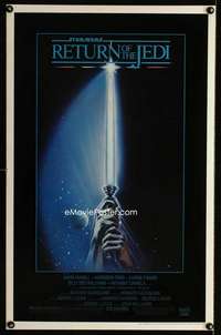 b197 RETURN OF THE JEDI commercial movie poster '83 light saber