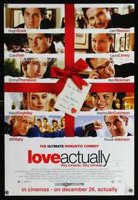 b083 LOVE ACTUALLY DS Aust mini advance movie poster '03 Hugh Grant