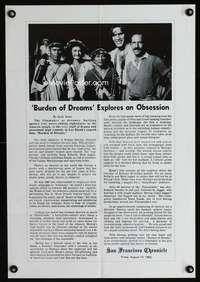 b104 BURDEN OF DREAMS special movie poster '82 Werner Herzog