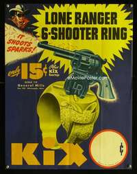 b130 KIX LONE RANGER 6-SHOOTER RING special movie poster '47