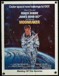b141 MOONRAKER special 21x27 movie poster '79 Moore as James Bond!