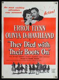 b181 THEY DIED WITH THEIR BOOTS ON special movie poster R50s
