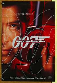 b184 TOMORROW NEVER DIES special 13x20 teaser movie poster '97 Bond