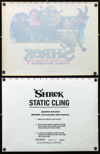 b069 SHREK special static cling movie poster '01 CG cartoon!