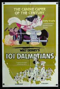 c440 ONE HUNDRED & ONE DALMATIANS one-sheet movie poster R79 Disney classic!