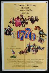c862 1776 one-sheet movie poster '72 William Daniels, historical musical!