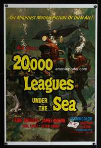 c861 20,000 LEAGUES UNDER THE SEA one-sheet movie poster R71 Jules Verne