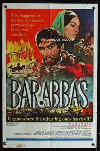 c825 BARABBAS one-sheet movie poster '62 Anthony Quinn, Silvana Mangano