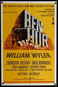 c812 BEN HUR one-sheet movie poster R69 Charlton Heston, William Wyler