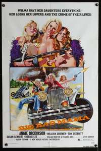 c803 BIG BAD MAMA one-sheet movie poster '74 sexy female criminals w/guns!