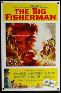 c801 BIG FISHERMAN one-sheet movie poster '59 Howard Keel, Kohner, Saxon