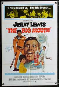 c798 BIG MOUTH one-sheet movie poster '67 wacky Jerry Lewis spy spoof!