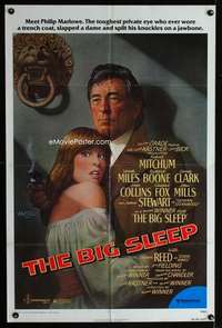 c795 BIG SLEEP one-sheet movie poster '78 Robert Mitchum, Amsel art!