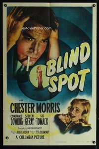 c787 BLIND SPOT one-sheet movie poster '47 Chester Morris, film noir!