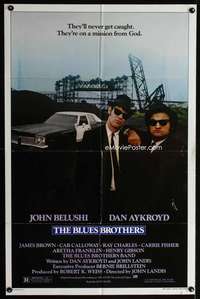 c781 BLUES BROTHERS one-sheet movie poster '80 John Belushi, Dan Aykroyd