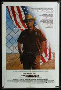 c779 BORDER one-sheet movie poster '82 Skolsky art of Jack Nicholson!