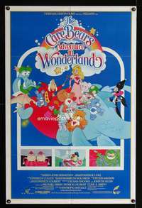 c747 CARE BEARS ADVENTURE IN WONDERLAND one-sheet movie poster '87 cartoon!