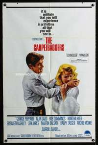 c746 CARPETBAGGERS one-sheet movie poster '64 George Peppard, Alan Ladd