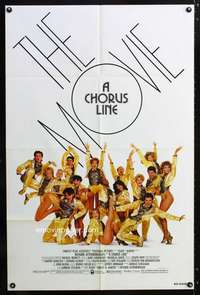 c735 CHORUS LINE one-sheet movie poster '85 Michael Douglas, Broadway!