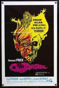 c720 CRY OF THE BANSHEE one-sheet movie poster '70 Vincent Price, Poe
