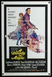 c716 DANDY IN ASPIC one-sheet movie poster '68 Laurence Harvey, Mia Farrow