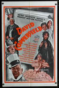 c712 DAVID COPPERFIELD one-sheet movie poster R62 W.C. Fields classic!