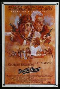 c709 DEATH HUNT style B one-sheet movie poster '81 Bronson, Bob Peak art!