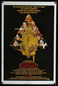 c708 DEATH ON THE NILE one-sheet movie poster '78 Peter Ustinov, Amsel art!