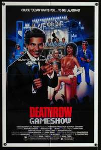 c706 DEATHROW GAMESHOW one-sheet movie poster '87 you'll die laughing!
