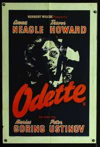 c454 ODETTE English one-sheet movie poster '50 Anna Neagle, Trevor Howard