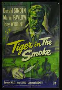 c102 TIGER IN THE SMOKE English one-sheet movie poster '56 cool artwork!