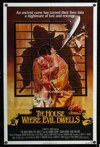 c623 HOUSE WHERE EVIL DWELLS one-sheet movie poster '82 John Solie artwork!