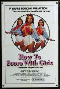 c620 HOW TO SCORE WITH GIRLS one-sheet movie poster '76 ultimate turn on!