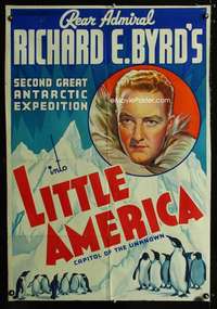 c549 LITTLE AMERICA one-sheet movie poster '35 Admiral Richard E. Byrd