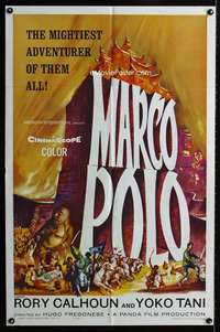 c525 MARCO POLO one-sheet movie poster '62 Rory Calhoun, Yoko Tani