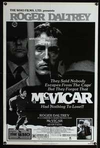 c509 McVICAR style B one-sheet movie poster '81 Roger Daltrey, crime bio!